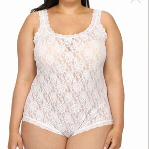 Plus Tank Bodysuit, White